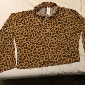 Anthropologie Leopard Print Kids Shirt - Brown and Black